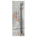 Bar Clamps Including 16", 34", And 60" Lengths, Total Qty 6