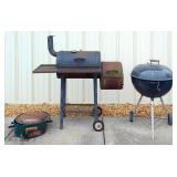 Weber Charcoal Grill, Coleman Open Fire Grill, And Smoker