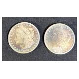 1889 O Morgan Silver Dollar And 1891 O Morgan Silver Dollar