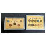 Wheat Pennies, Qty 25, Steel Pennies, Qty 8, And Penny Box Sets, Qty 2