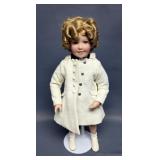 Danbury Mint Shirley Temple "Littlest Marshall" 15" Porcelain Doll With Original Box