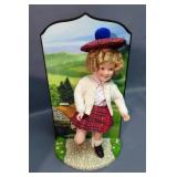 Danbury Mint Shirley Temple "Little Lass" 11" Doll With Backdrop Stand And Original Box