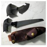 Outdoor Edge WhiteTail Skinner Knife And Saw Combo, In Leather Sheath