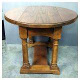 Vintage Lane Drop Leaf End Table Style No 1534-13, 24" x 30" Dia