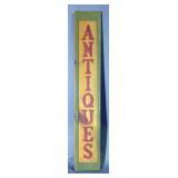 Wall Hanging "Antiques" Wooden Sign, 32" x 6"