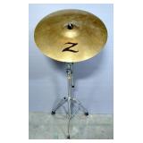 Zildjian Custom Ride Crash Cymbal, 20", On Pearl Stand