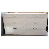 Laminate Wood Six Drawer Dresser, 32" x 63" x 19.5"