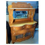 Pulaski Furniture Corp. Vintage Keepsakes Three Drawer Buffet With Detachable Mirror, Lower Lighted 