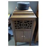 Antique Cecilian Hand Crank Phonograph Cabinet With Lower Storage, 42" x 20" x 20"