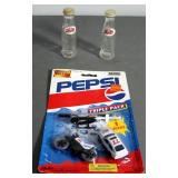 Pepsi Die Cast Triple Pack And 4.5" Glass Pepsi Cola Salt And Pepper Shakers