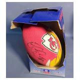 Wilson NFL Mini Team Football Signed By Kansas City Chiefs # 11 Elvis Grbac, Qty 3, Authenticity Unk