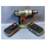 Master Mechanic 3/8" Cordless Drill, Model 134453, With 18V Charger And Batteries, Qty 2, Untested, 