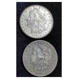 1881 O Morgan Silver Dollar And 1921 S Morgan Silver Dollar