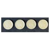 1923 s Peace Dollar, Standing Liberty Quarters, Qty 2, 1944 Winged Liberty/Mercury Dime, And Buffalo