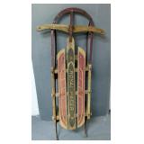 Vintage Royal Racer 46" Metal And Wood Sled