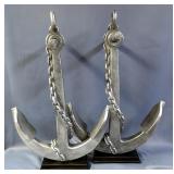 Cast Resin Decorative Anchor On Base, 28.5" H x 19" W, Qty 2