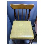 Vintage Solid Wood Bow Back Spindle Chair 36" x 16" x 18", Solid Wood Armchair With Wide Seat 40.5" 
