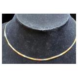 14K Gold Necklace, 15.5" Long, Approx 5.16 g Total Weight