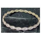 Sterling Silver Bracelet With Clear Stones, Approx 17.74 g Total Weight Including Stones