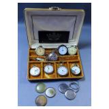 Pocket Watch Assortment Including Ronica, Westclox, Qty 4, Elgin, And More, Total Qty 8