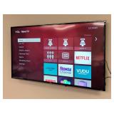 Intertek TCL 65" 4K HDR Roku Smart Television, Model 65S405, With A/V, Ethernet, Cable, USB, And HDM