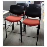 Bar Stool Height Upholstered Chairs, 44" X 24" X 24", Qty 4