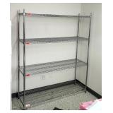 Metal Wire Rack With Four Shelves, 72" x 60" x 18"