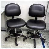 Bench Pro Inc Rolling Padded Chairs, Qty 2