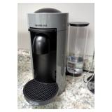 Nespresso DeLonghi Espresso Machine, And Wire Rotating Countertop Rack