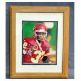 Marcus Allen Kansas City Chiefs Autographed Photo, Framed Double Matted Under Glass, Photo Is 8" x 1
