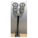 Miller Meter Two Hour Time Limit Double Head Parking Meter, 57" Tall