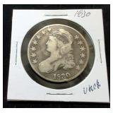 1830 Capped Bust Half Dollar