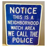 Neighborhood Watch Area Metal Sign, 24" x 18"