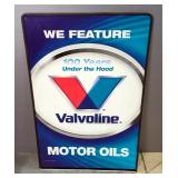 Valvoline Motor Oil Double Sided Metal Sign, 36" High x 24" Wide