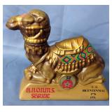 Old Mr Boston Whiskey Shrine A.A.O.N.M.S Bicentennial Shrine Camel Decanter