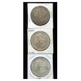 1880 Morgan Dollar, Qty 3