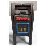 Cast Iron US Air Mail Mailbox Bank
