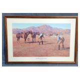 Russell Houston (American, b. 1954) Signed Print Of Hazard On The 4th Hole, Framed Under Glass, 27.5