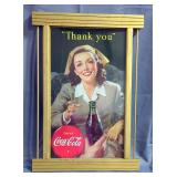 1940-1950 Original Coca-Cola Cardstock Sign, Possibly Cover For Calendar, Framed, 31" x 21.75"
