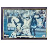 Dan Saleaumua Kansas City Chiefs Autographed Poster, Framed Under Glass, 22" x 15"
