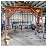 A-Frame Gantry Crane With Robbins & Myers 3 Ton Trolley, Flying Horse 1 Ton Trolley With 1 Ton Zheji