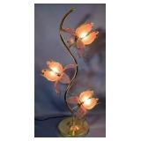 Lotus Flower 3 Light Table Lamp, 39" Tall