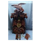 Vintage Wood Alpine Quartz Battery Powered Cuckoo Clock, 42"
