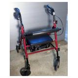 Fully Adjustable Rolling Walker With Seat And Hand Brakes