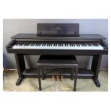 Yamaha Clavinova Electric Piano, Model CLP-123, Powers On, 32" x 56" x 20", Includes Piano Bench