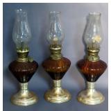 Unbranded Oil Lamps, 9.75", Qty 3
