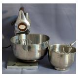 Vintage Sunbeam Mixmaster Electric Mixer With Small And Large Bowl, Beaters And More