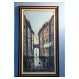Gaston Pierre Firenze Oil On Canvas Framed Painting, 55.5" x 31.5", Signed By Artist