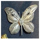 Antique Sterling Silver Bracelets, Brooches, Rings, And More