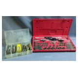 Dayton 58-Piece Tap & Die Set, Model 6X628, In Hard Sided Carry Case, And Taps, Various Sizes